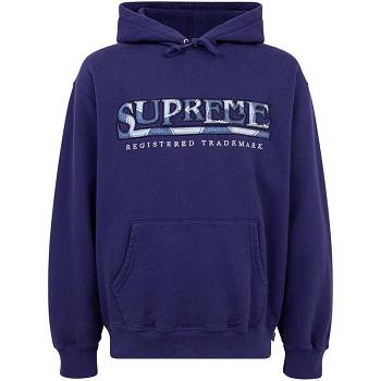 Sudadera Con Capucha Supreme Amazing Denim Logo Azules | Supreme 100PQ